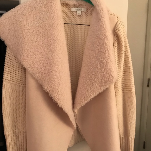 CLOSET CLEANOUT ๐ Piperlime Shearling & Suede Sweater - Picture 3 of 5